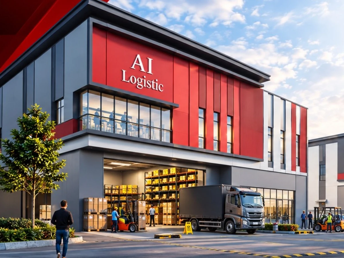 Artist impression of a modern industrial factory facade at MS Industrial Park @ Kulai